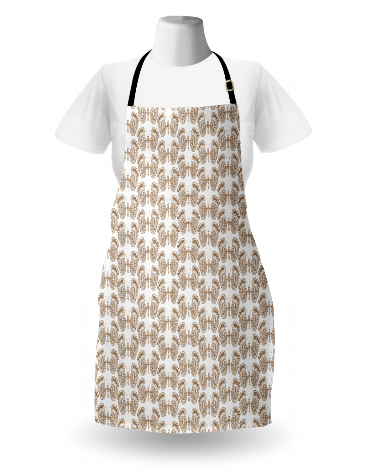 Ambesonne Standard Size Apron Bib Adjustable Strap for Gardening and Cooking