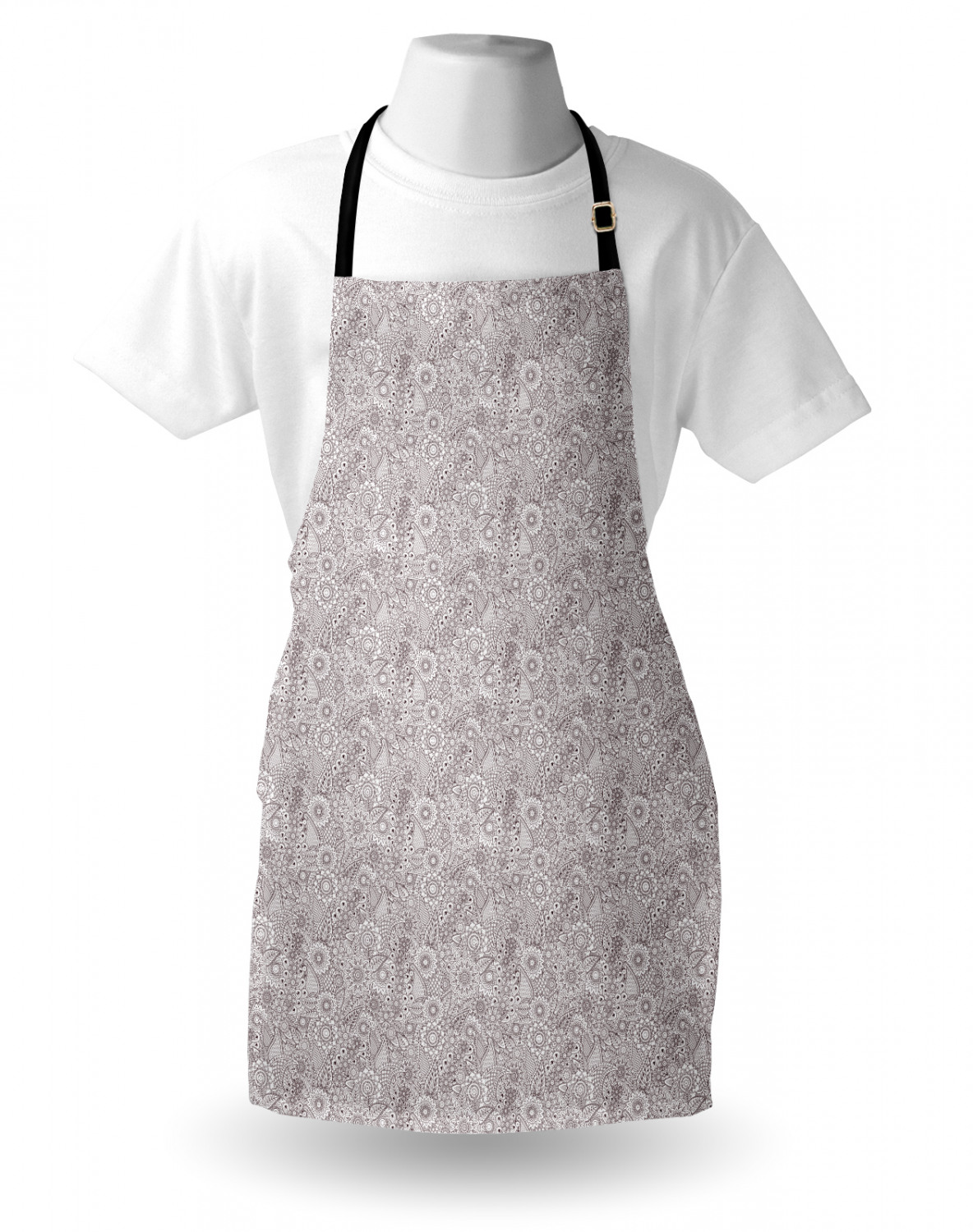 Ambesonne Standard Size Apron Bib Adjustable Strap for Gardening and Cooking