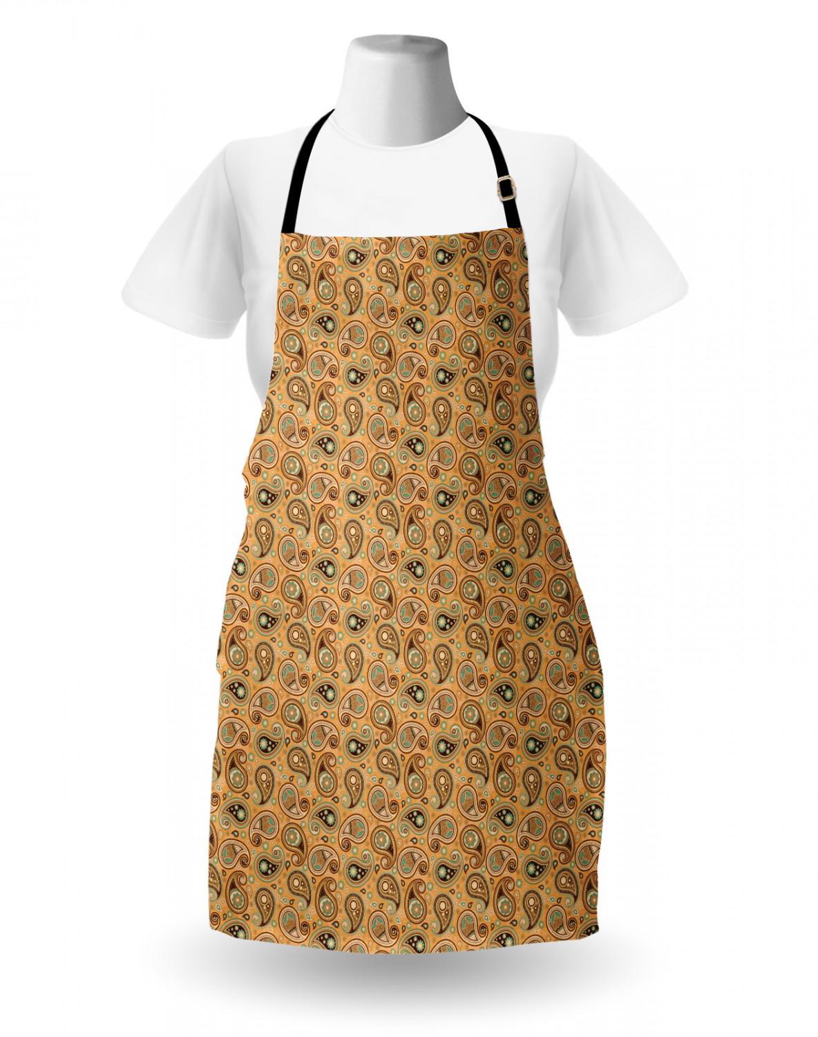 Ambesonne Standard Size Apron Bib Adjustable Strap for Gardening and Cooking