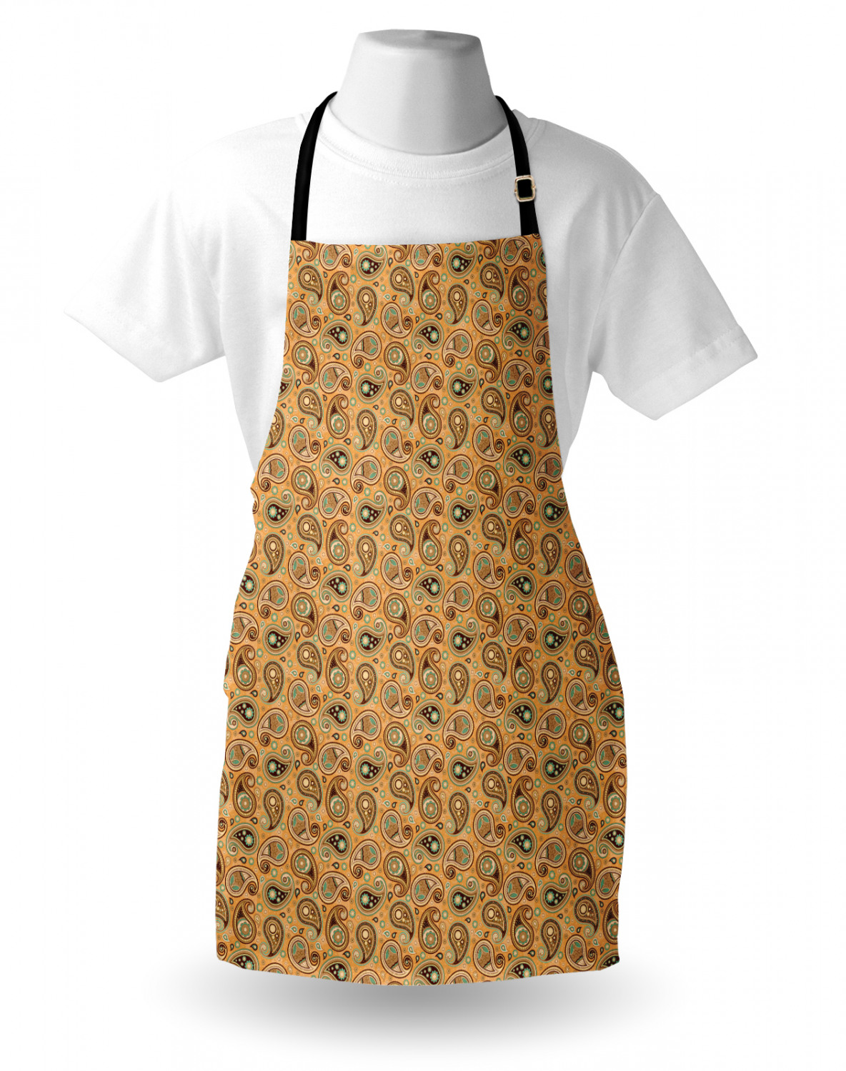 Ambesonne Standard Size Apron Bib Adjustable Strap for Gardening and Cooking