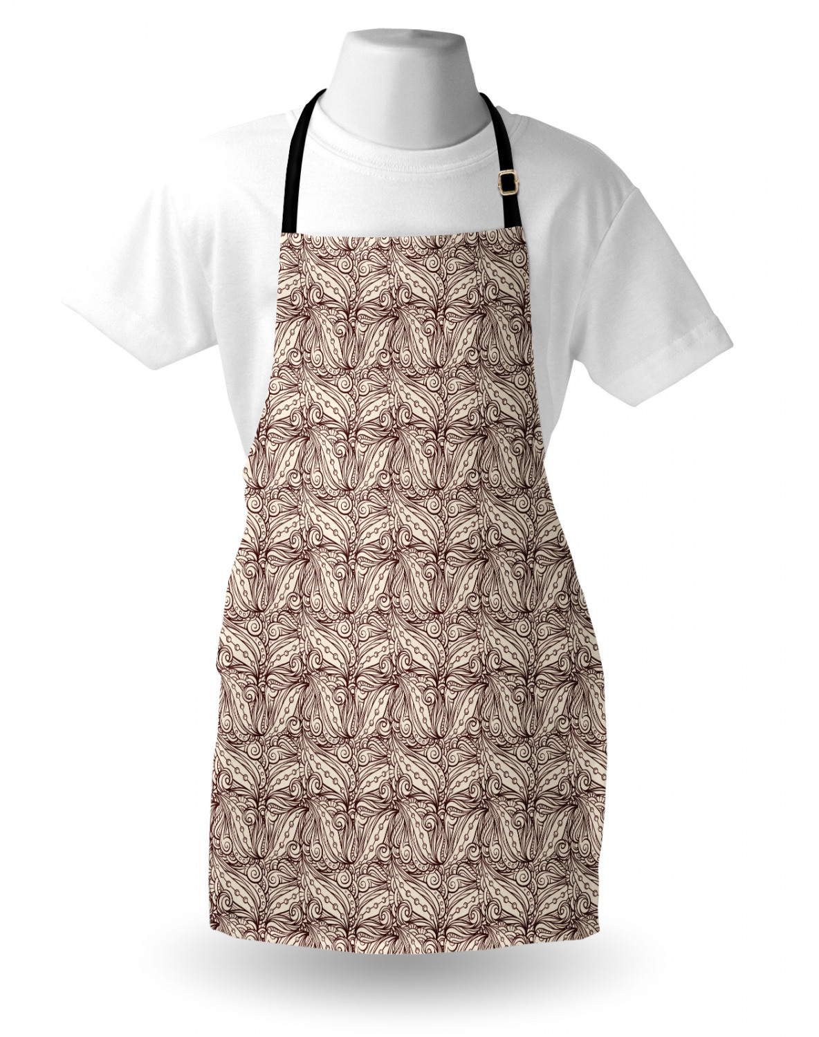 Ambesonne Standard Size Apron Bib Adjustable Strap for Gardening and Cooking