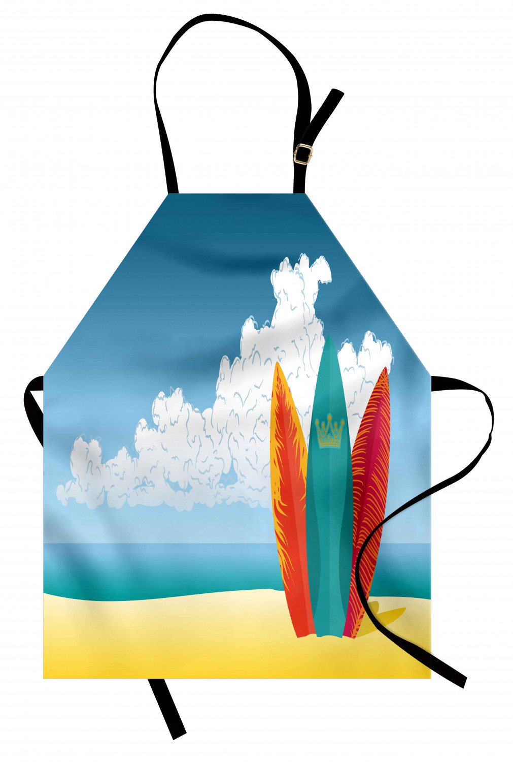 Ambesonne Beach Theme Kids Apron Boys Girls Apron Bib Cooking & Painting