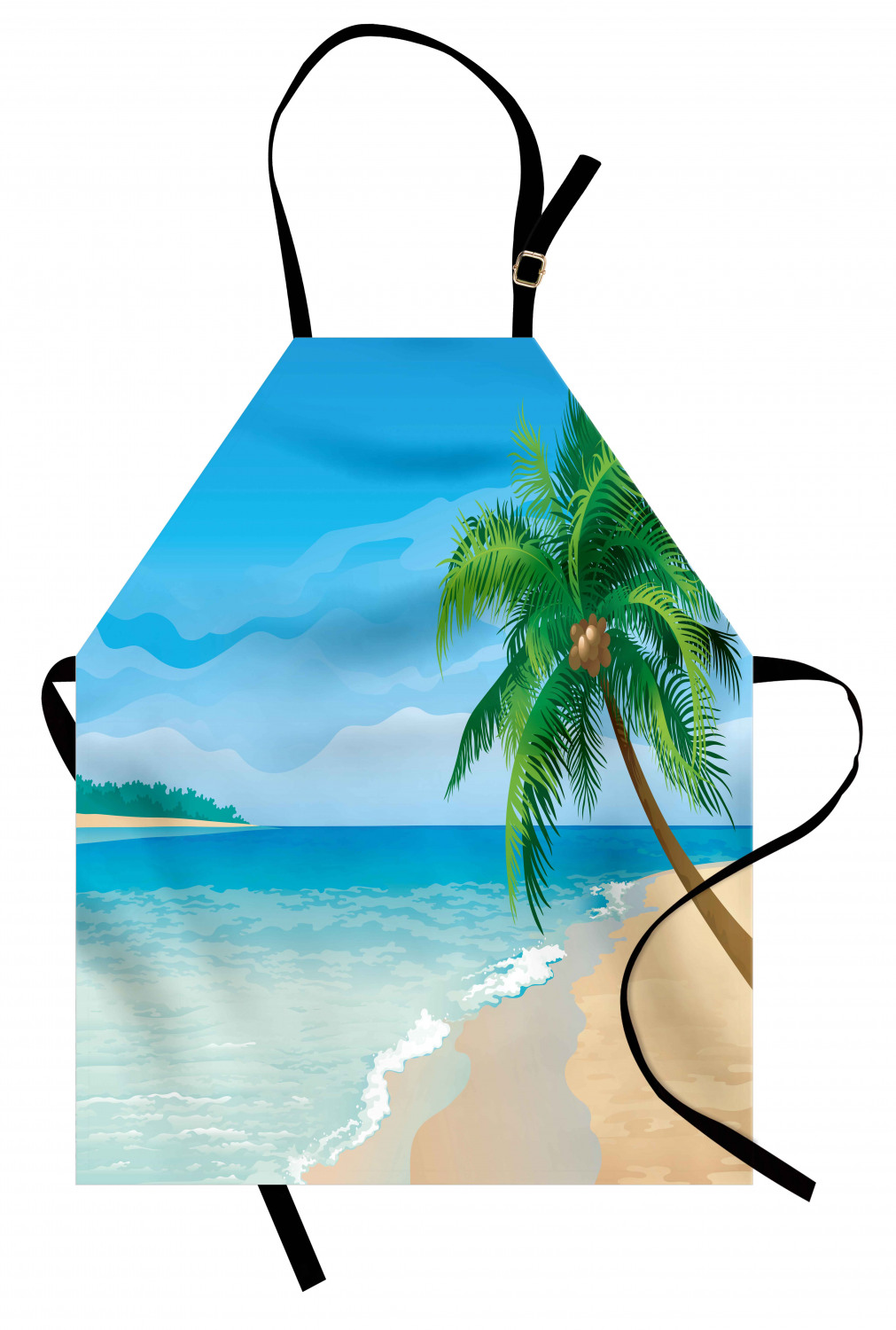 Ambesonne Beach Theme Kids Apron Boys Girls Apron Bib Cooking & Painting