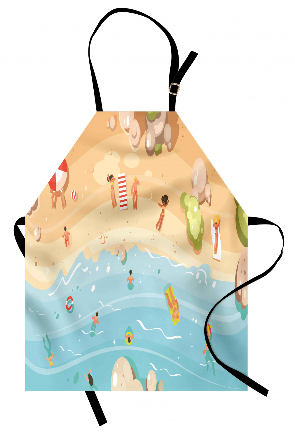 Ambesonne Beach Theme Kids Apron Boys Girls Apron Bib Cooking & Painting