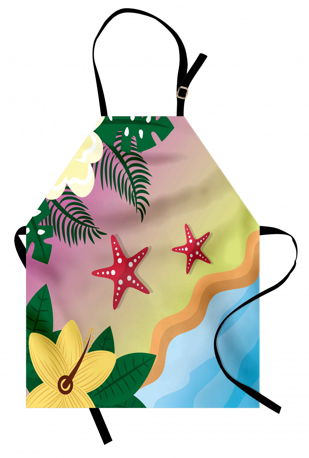 Ambesonne Beach Theme Kids Apron Boys Girls Apron Bib Cooking & Painting