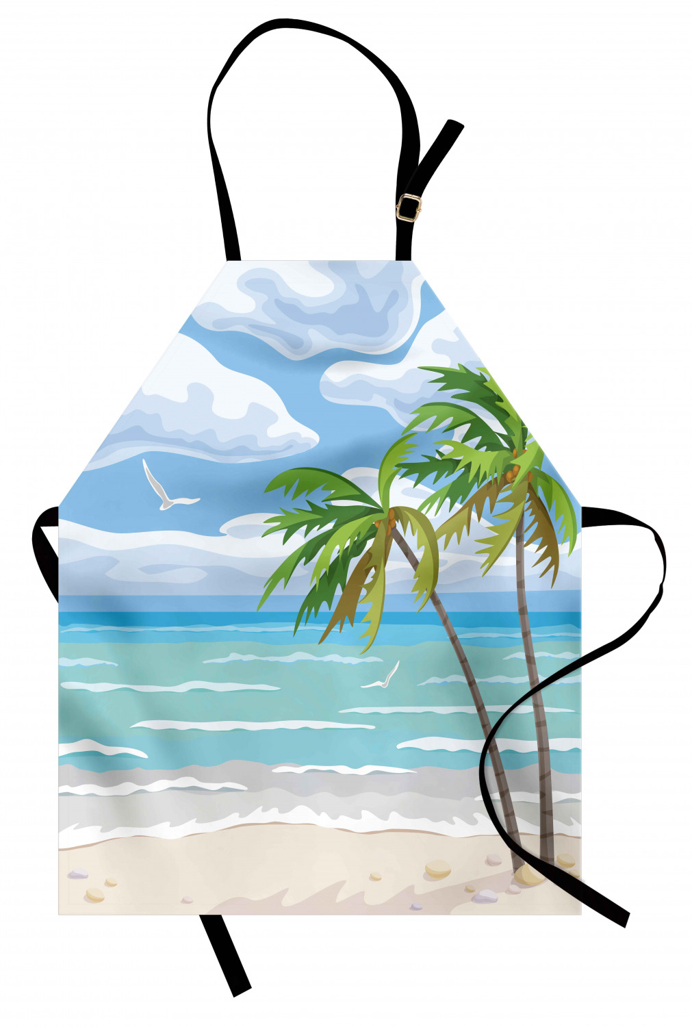 Ambesonne Beach Theme Kids Apron Boys Girls Apron Bib Cooking & Painting