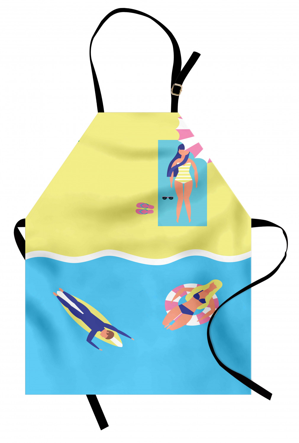 Ambesonne Beach Theme Kids Apron Boys Girls Apron Bib Cooking & Painting