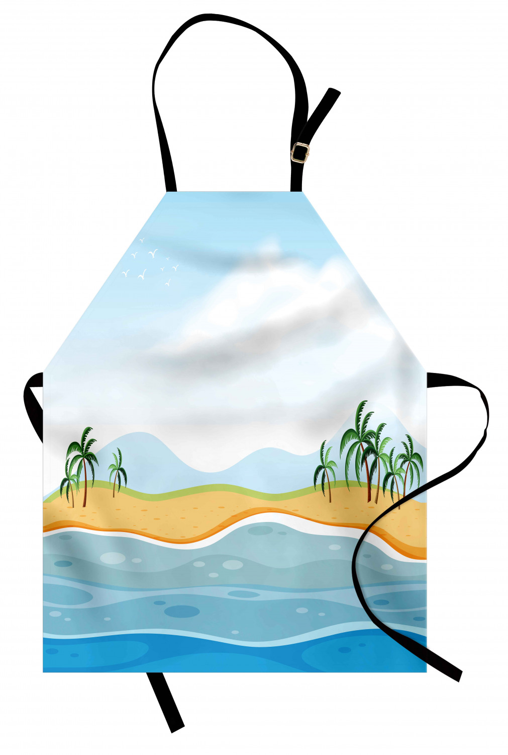 Ambesonne Beach Theme Kids Apron Boys Girls Apron Bib Cooking & Painting