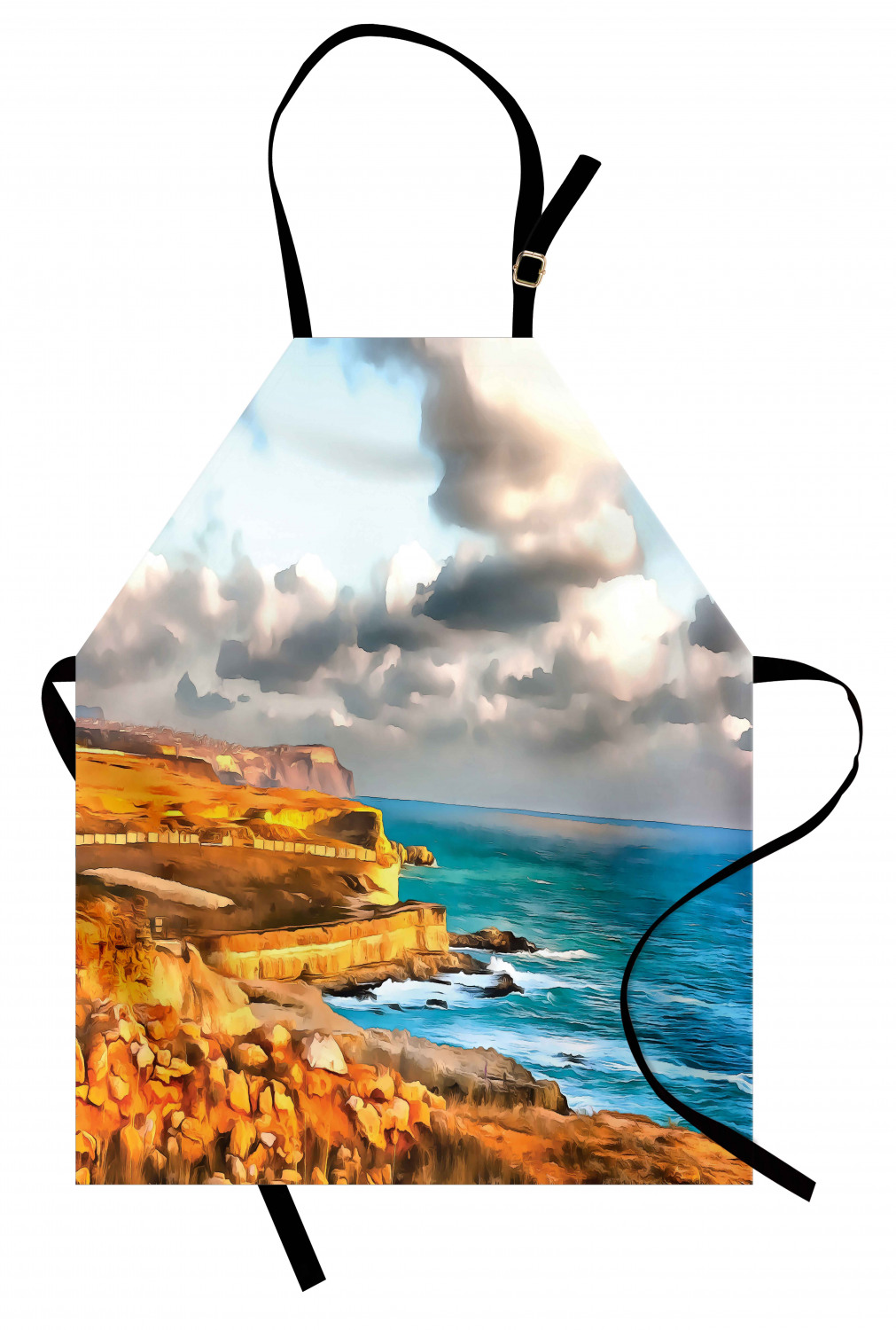 Ambesonne Beach Theme Kids Apron Boys Girls Apron Bib Cooking & Painting