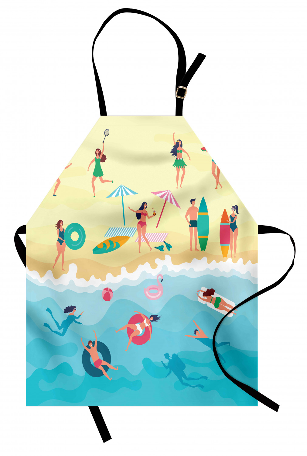 Ambesonne Beach Theme Kids Apron Boys Girls Apron Bib Cooking ...