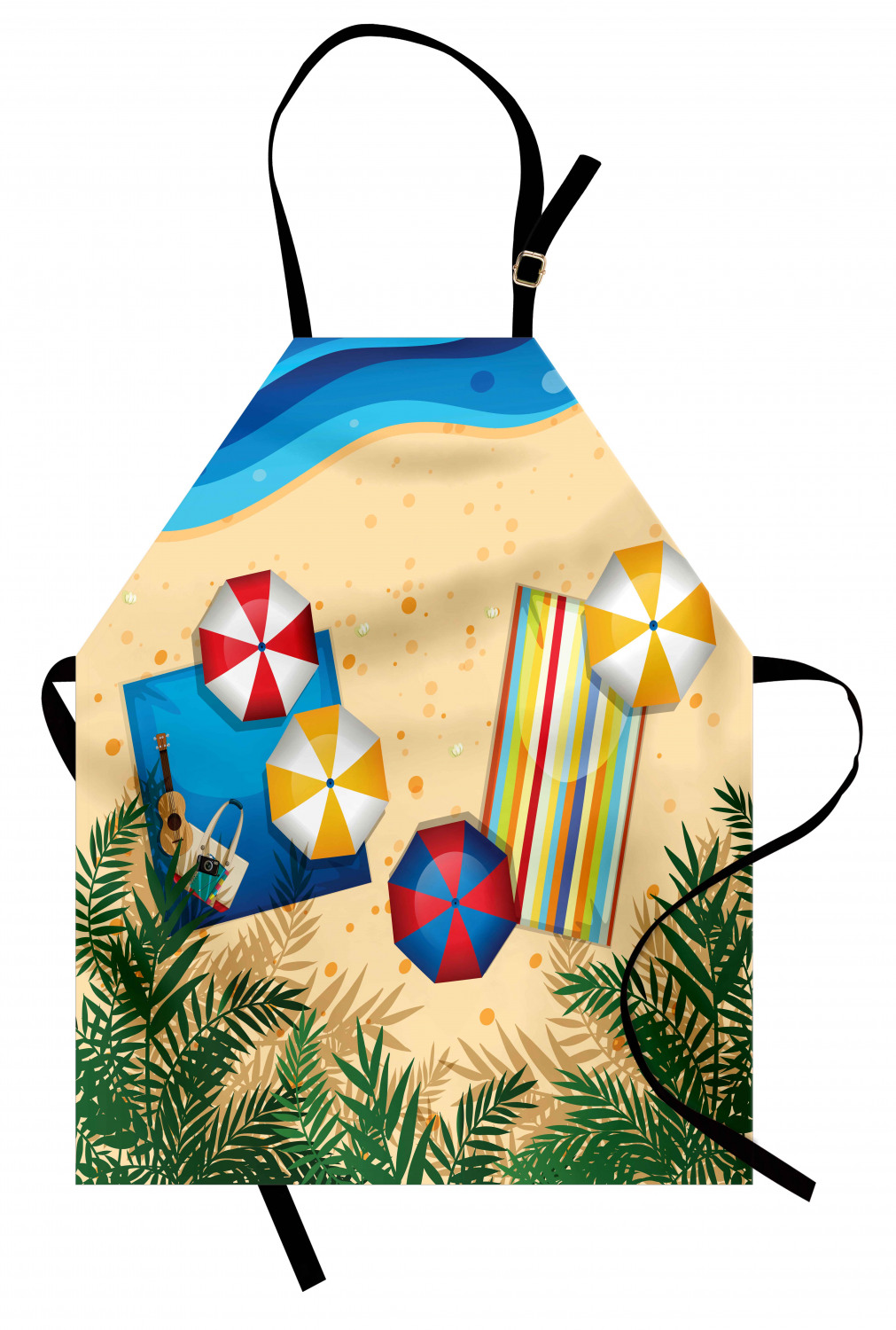 Ambesonne Beach Theme Kids Apron Boys Girls Apron Bib Cooking & Painting