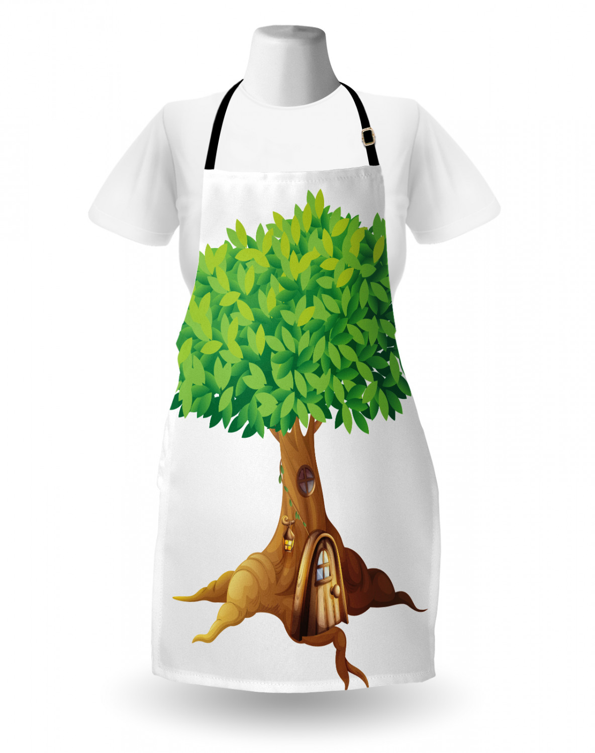 Apron with Adjustable Neck Strap Gardening Cooking Unisex Outdoor Use Ambesonne