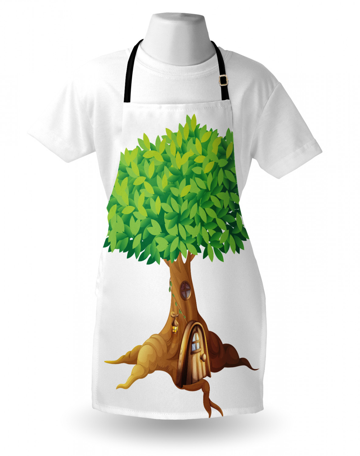 Apron with Adjustable Neck Strap Gardening Cooking Unisex Outdoor Use Ambesonne