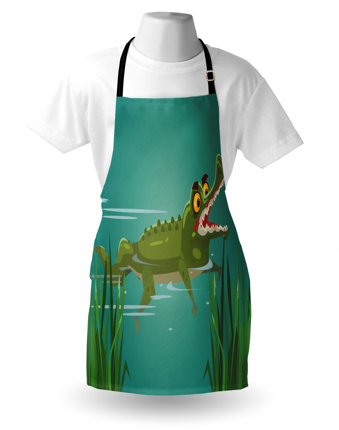 Ambesonne Standard Size Apron Bib Adjustable Strap for Gardening and Cooking