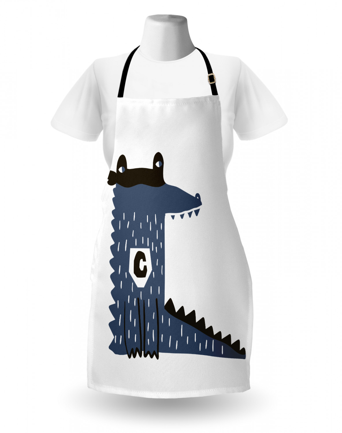 Ambesonne Standard Size Apron Bib Adjustable Strap for Gardening and Cooking