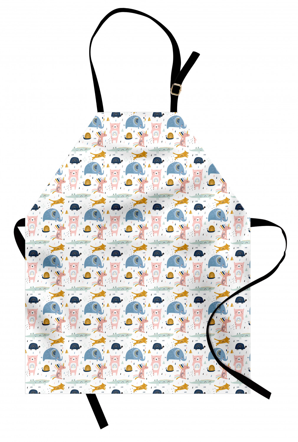 Ambesonne Standard Size Apron Bib Adjustable Strap for Gardening and Cooking