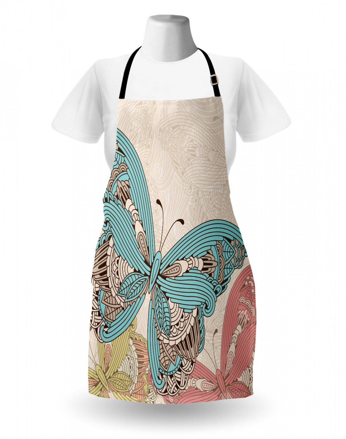 Ambesonne Apron Adjustable Neck Strap for Garden Cooking Standard Size - Picture 59 of 132