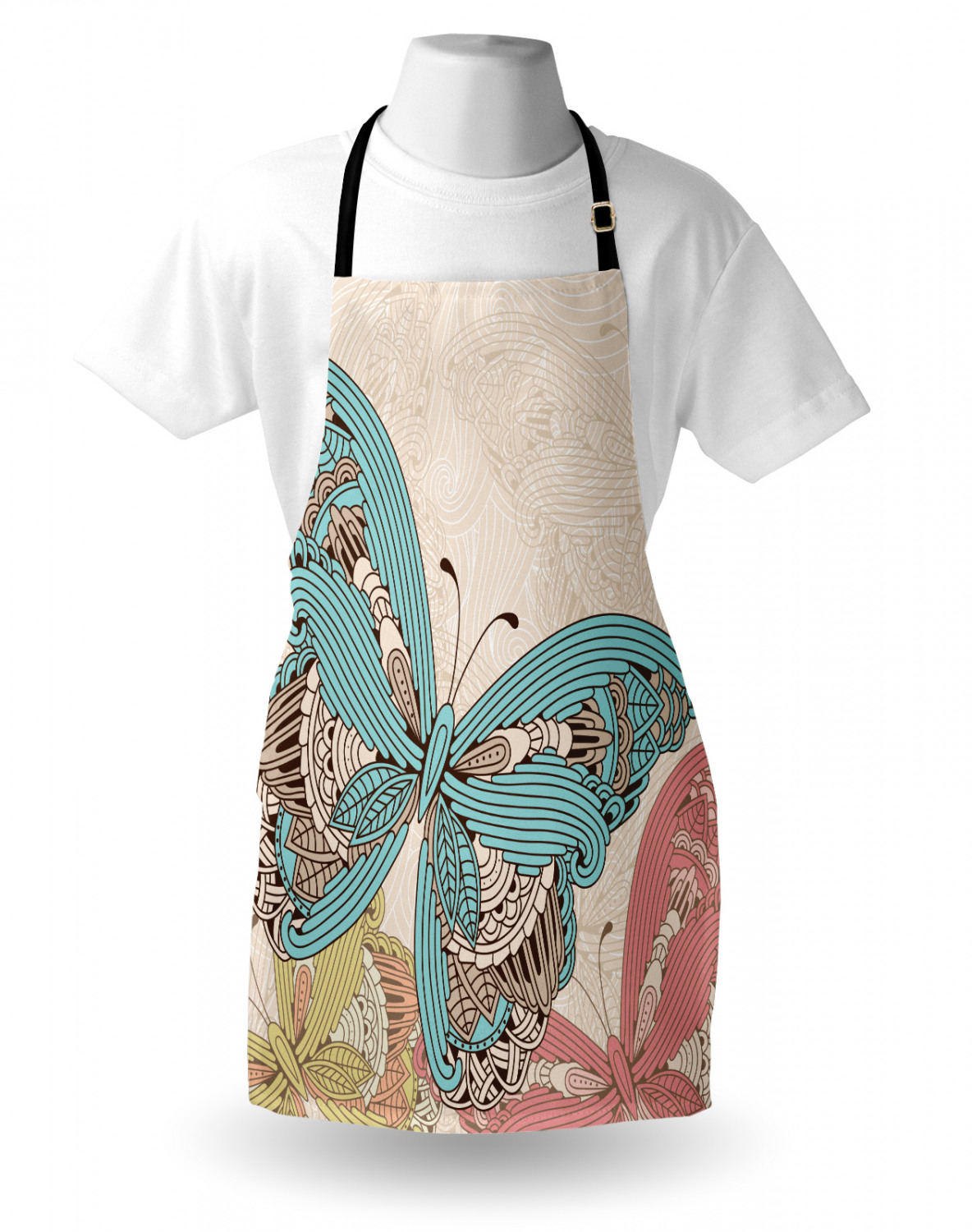 Ambesonne Apron Adjustable Neck Strap for Garden Cooking Standard Size - Picture 60 of 132