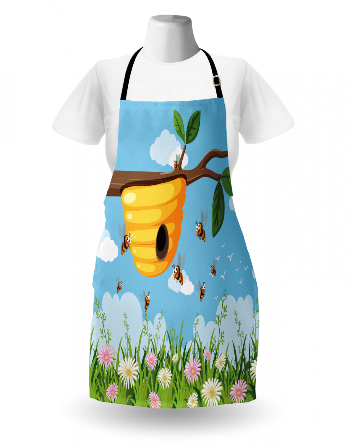 Ambesonne Apron Adjustable Neck Strap for Garden Cooking Standard Size - Picture 11 of 132