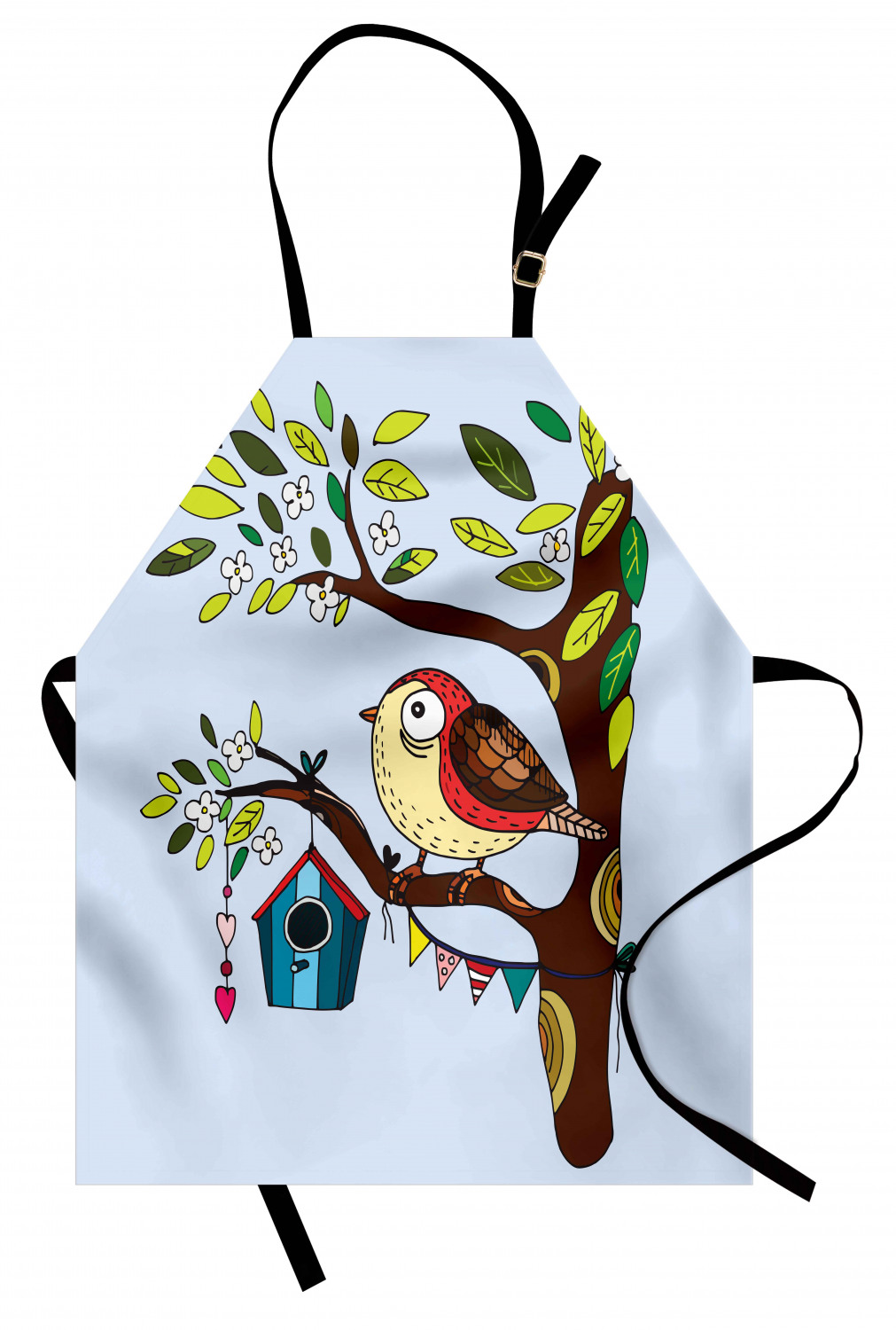 Ambesonne Apron Bib Adjustable Neck for Gardening Cooking Unisex No Fading