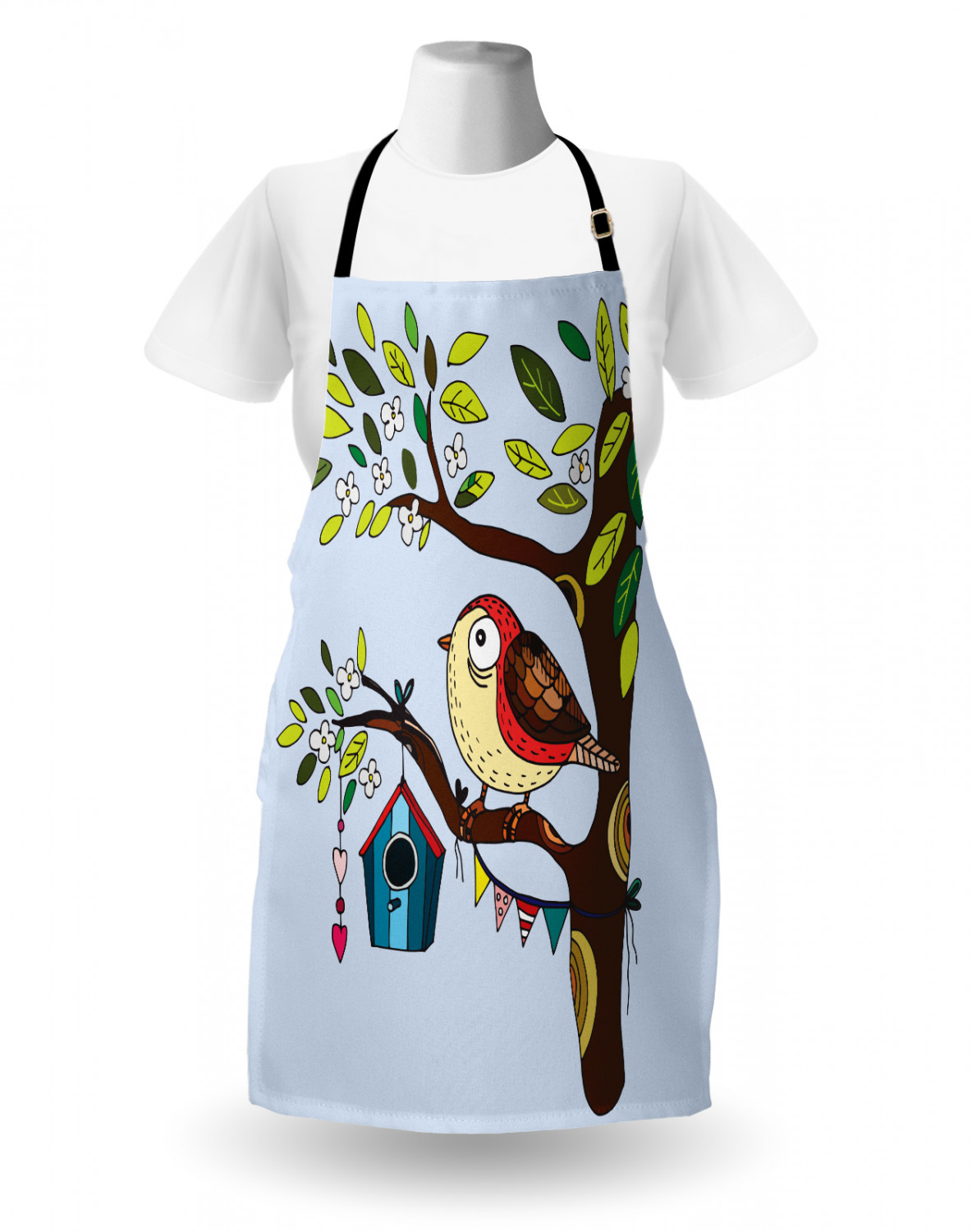 Ambesonne Apron Bib Adjustable Neck for Gardening Cooking Unisex No Fading