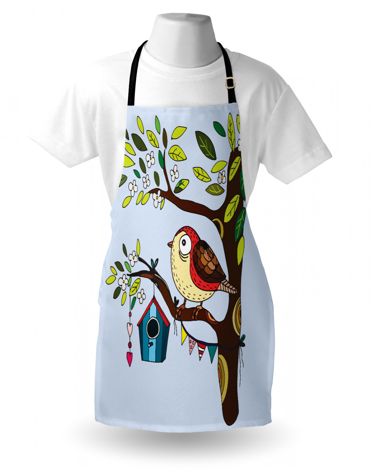 Ambesonne Apron Bib Adjustable Neck for Gardening Cooking Unisex No Fading