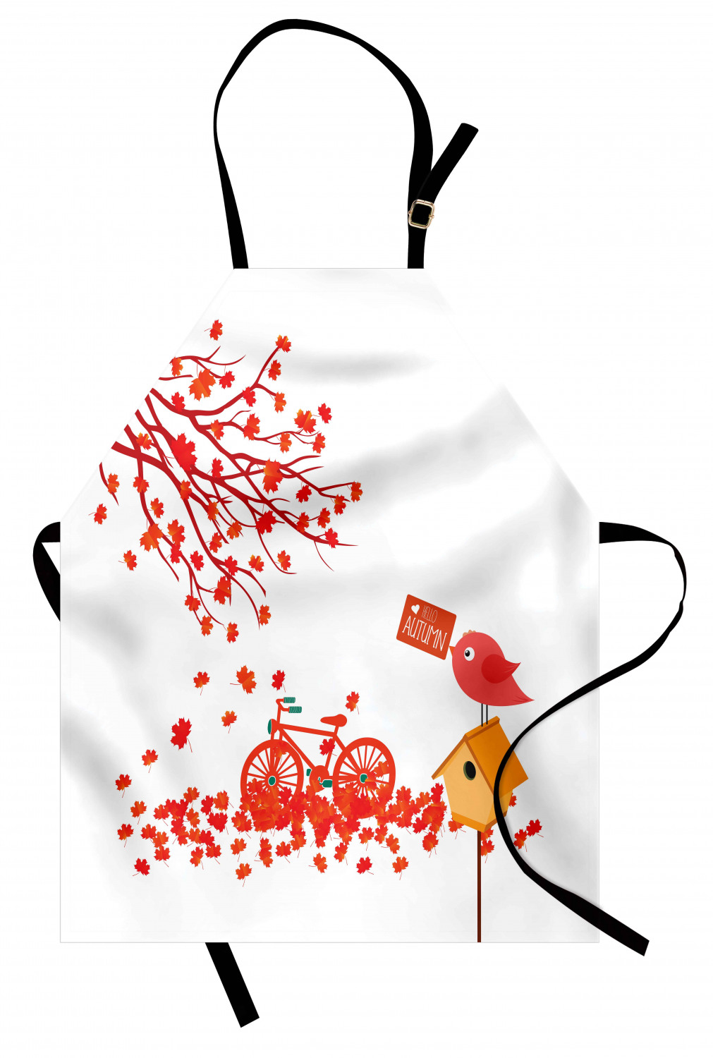 Ambesonne Apron Bib Adjustable Neck for Gardening Cooking Unisex No Fading