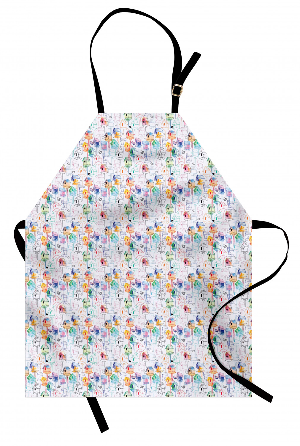 Ambesonne Apron Bib Adjustable Neck for Gardening Cooking Unisex No Fading