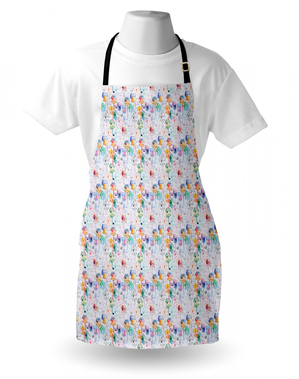 Ambesonne Apron Bib Adjustable Neck for Gardening Cooking Unisex No Fading