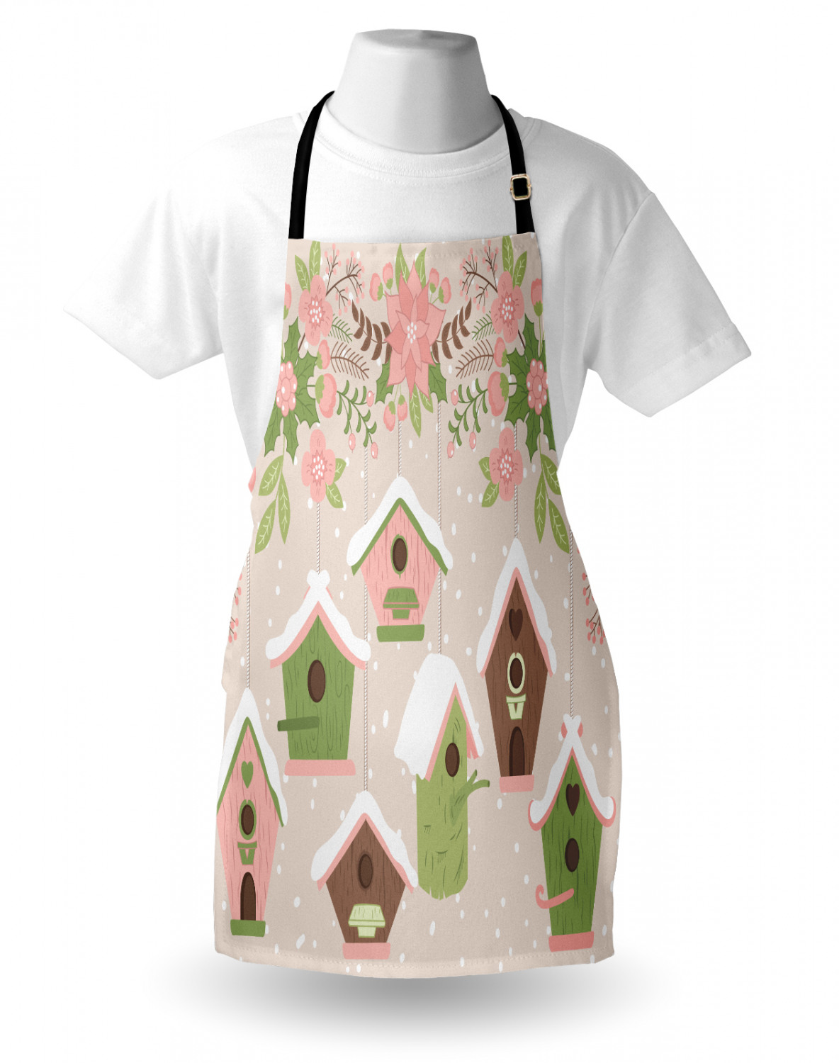 Ambesonne Apron Bib Adjustable Neck for Gardening Cooking Unisex No Fading