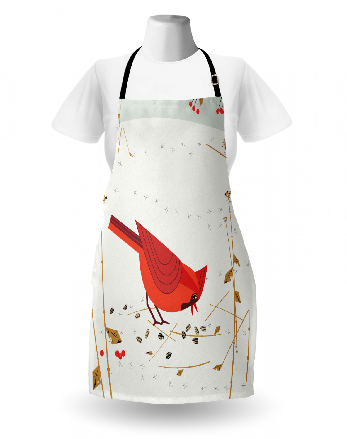 Ambesonne Apron Bib Adjustable Neck for Gardening Cooking Unisex No Fading