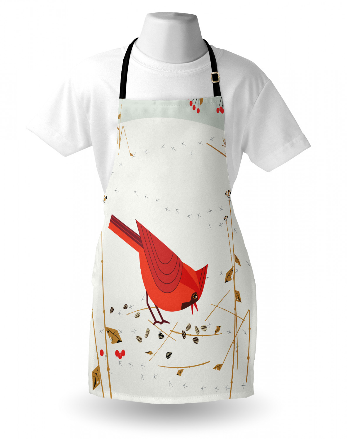 Ambesonne Apron Bib Adjustable Neck for Gardening Cooking Unisex No Fading