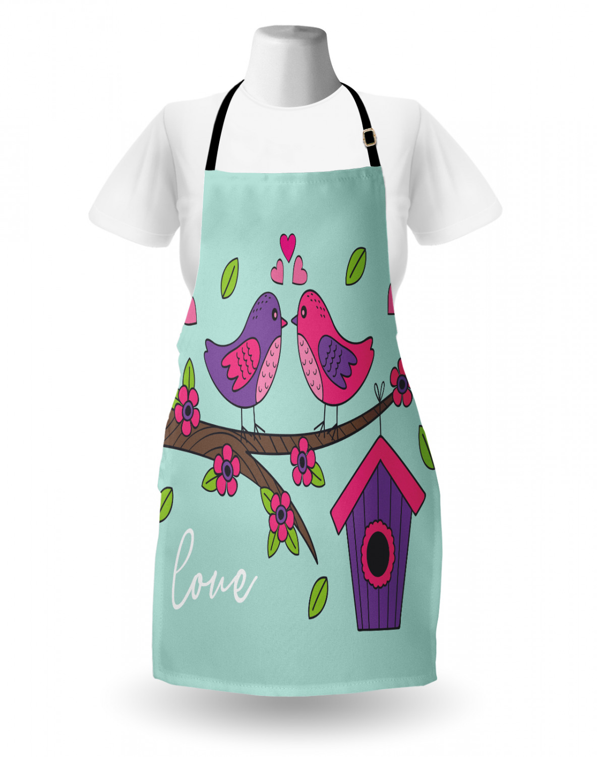 Ambesonne Apron Bib Adjustable Neck for Gardening Cooking Unisex No Fading