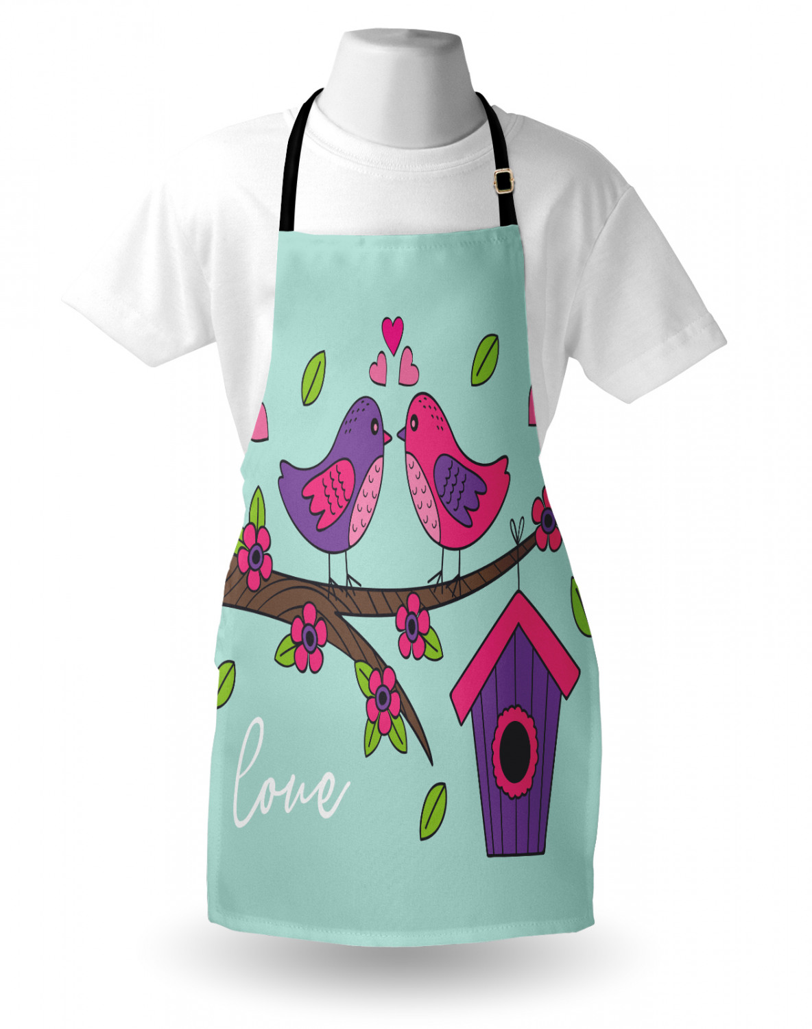 Ambesonne Apron Bib Adjustable Neck for Gardening Cooking Unisex No Fading