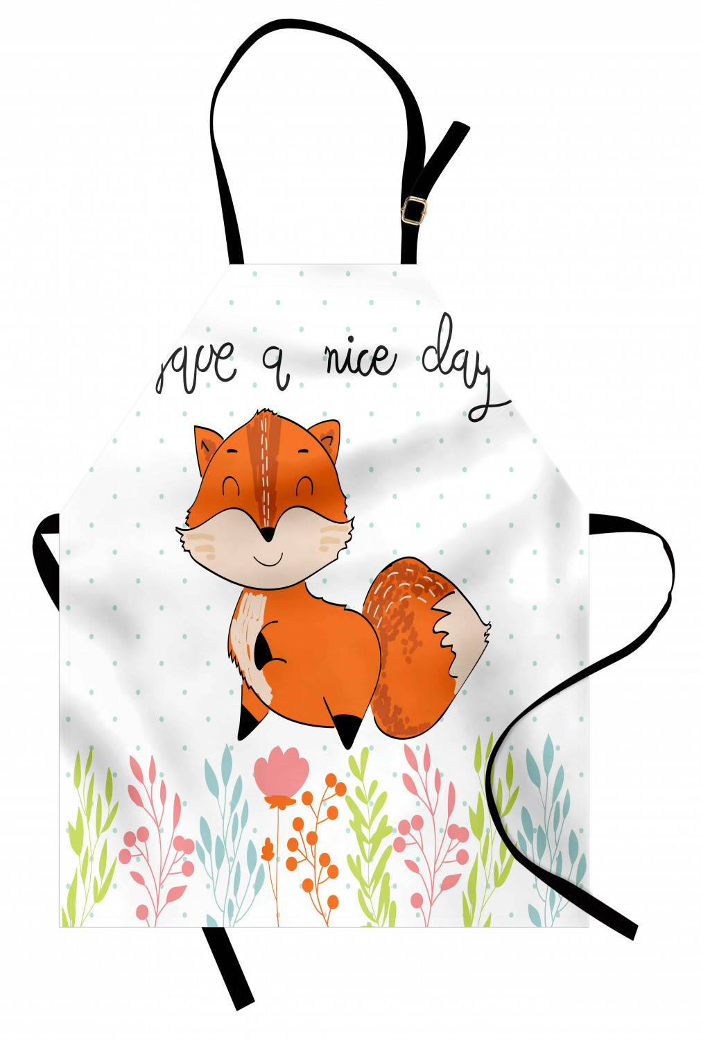 Ambesonne Fox Animal Kids Apron Boys Girls Apron Bib Cooking & Painting