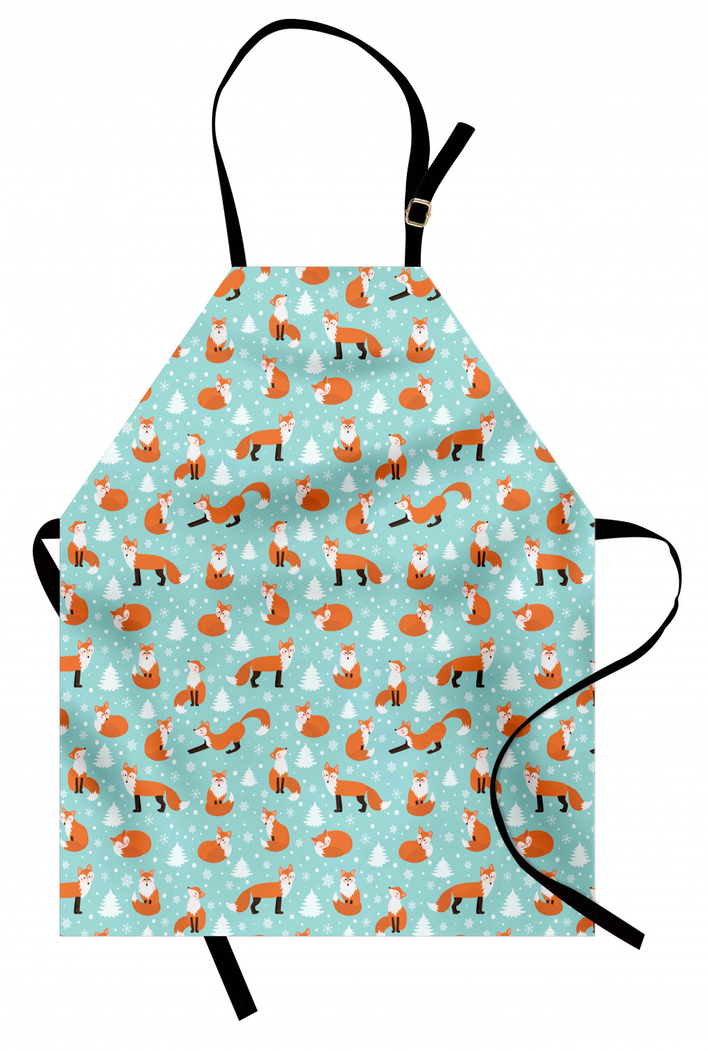 Ambesonne Fox Animal Kids Apron Boys Girls Apron Bib Cooking & Painting