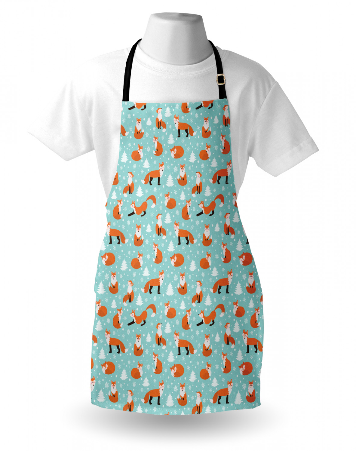 Apron with Adjustable Neck Strap Gardening Cooking Unisex Outdoor Use Ambesonne