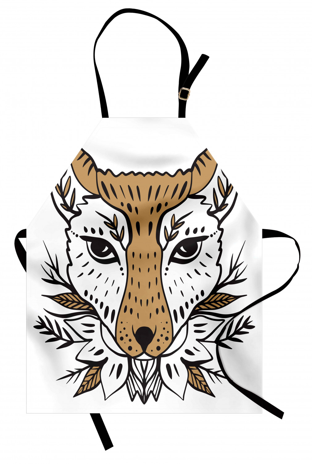 Ambesonne Fox Animal Kids Apron Boys Girls Apron Bib Cooking & Painting