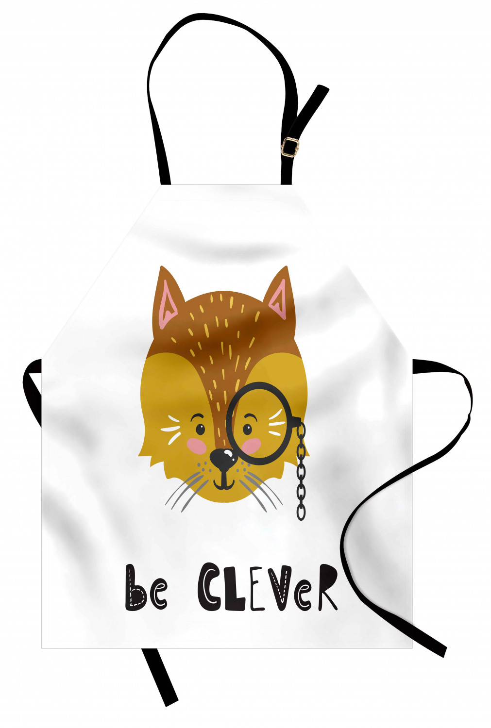 Ambesonne Fox Animal Kids Apron Boys Girls Apron Bib Cooking & Painting