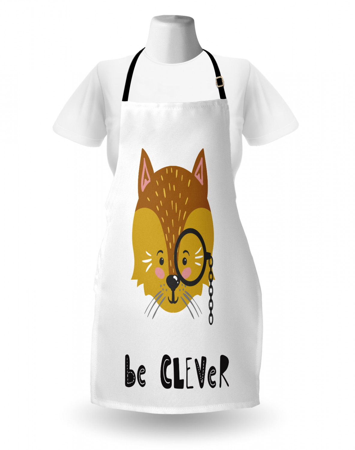 Apron with Adjustable Neck Strap Gardening Cooking Unisex Outdoor Use Ambesonne