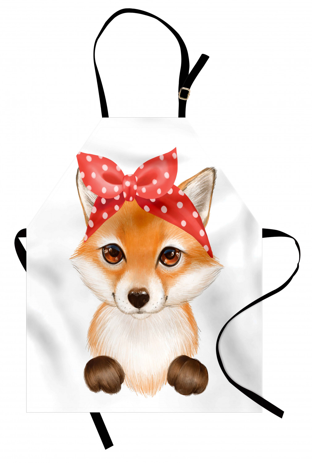 Ambesonne Fox Animal Kids Apron Boys Girls Apron Bib Cooking & Painting