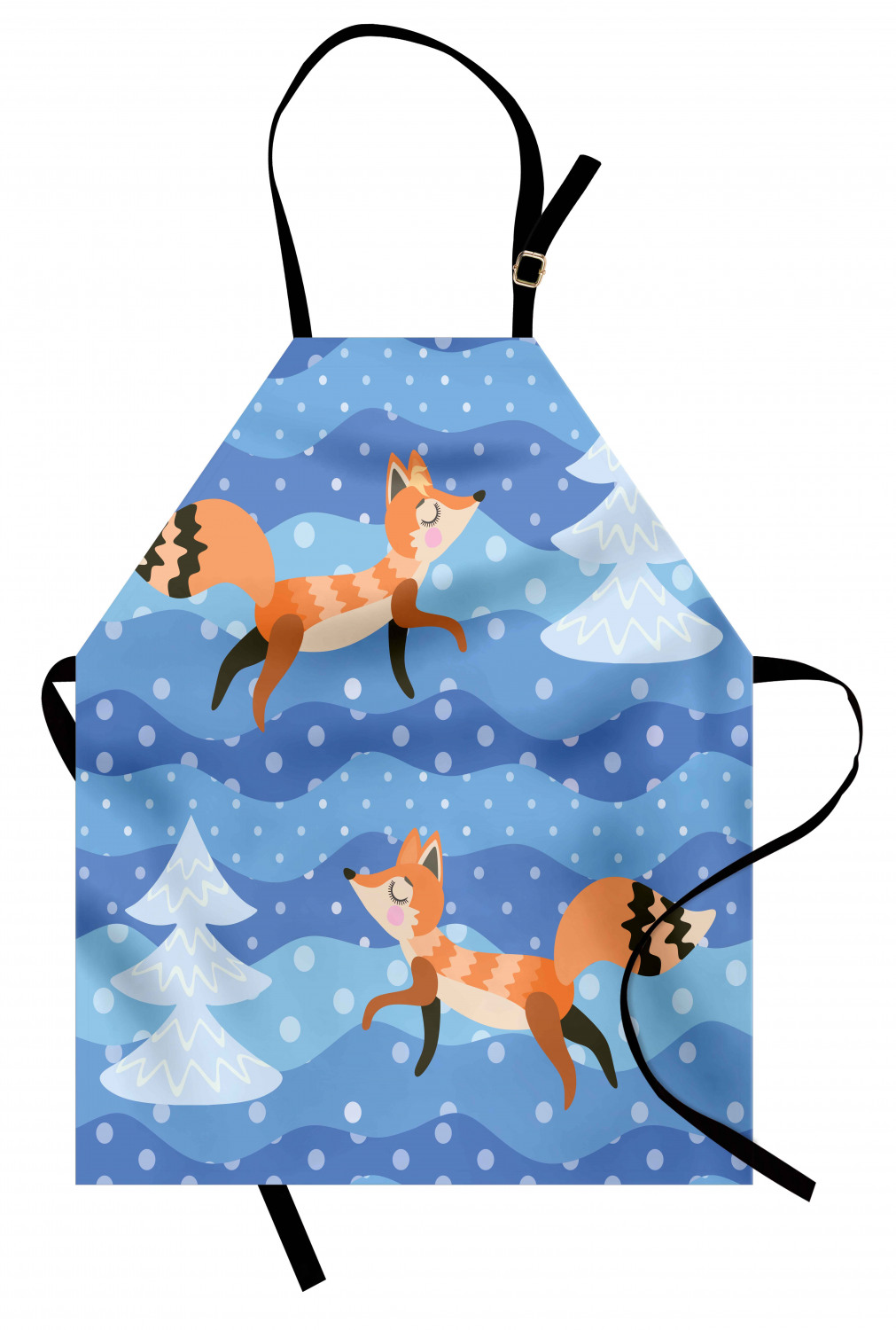 Ambesonne Fox Animal Kids Apron Boys Girls Apron Bib Cooking & Painting