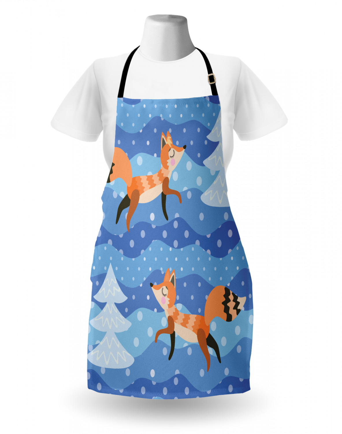 Apron with Adjustable Neck Strap Gardening Cooking Unisex Outdoor Use Ambesonne