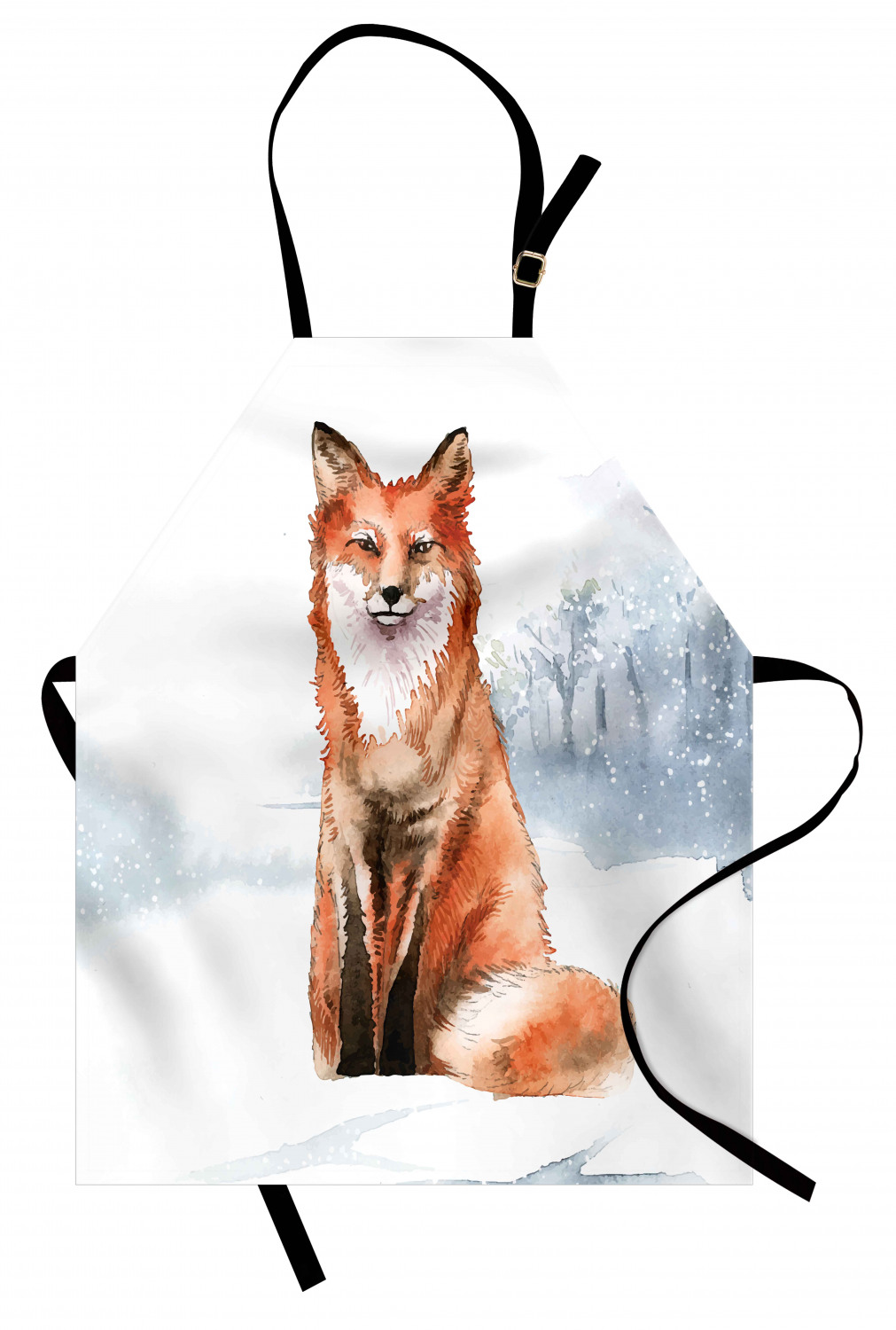 Ambesonne Fox Animal Kids Apron Boys Girls Apron Bib Cooking & Painting