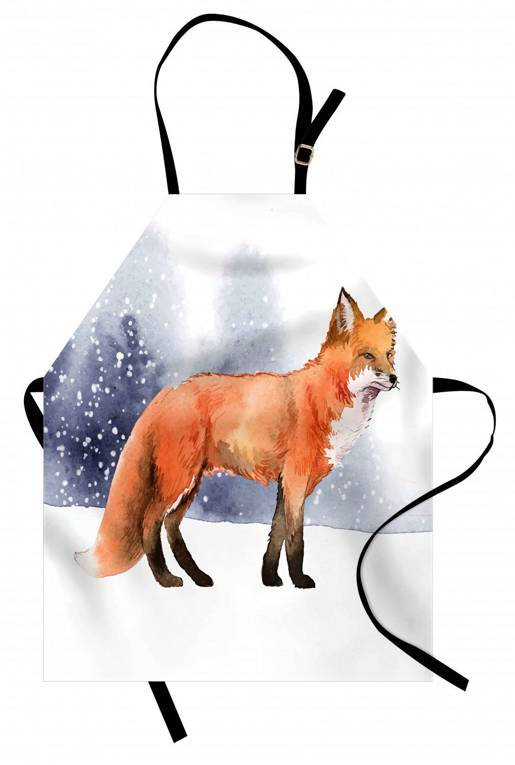 Ambesonne Fox Animal Kids Apron Boys Girls Apron Bib Cooking & Painting