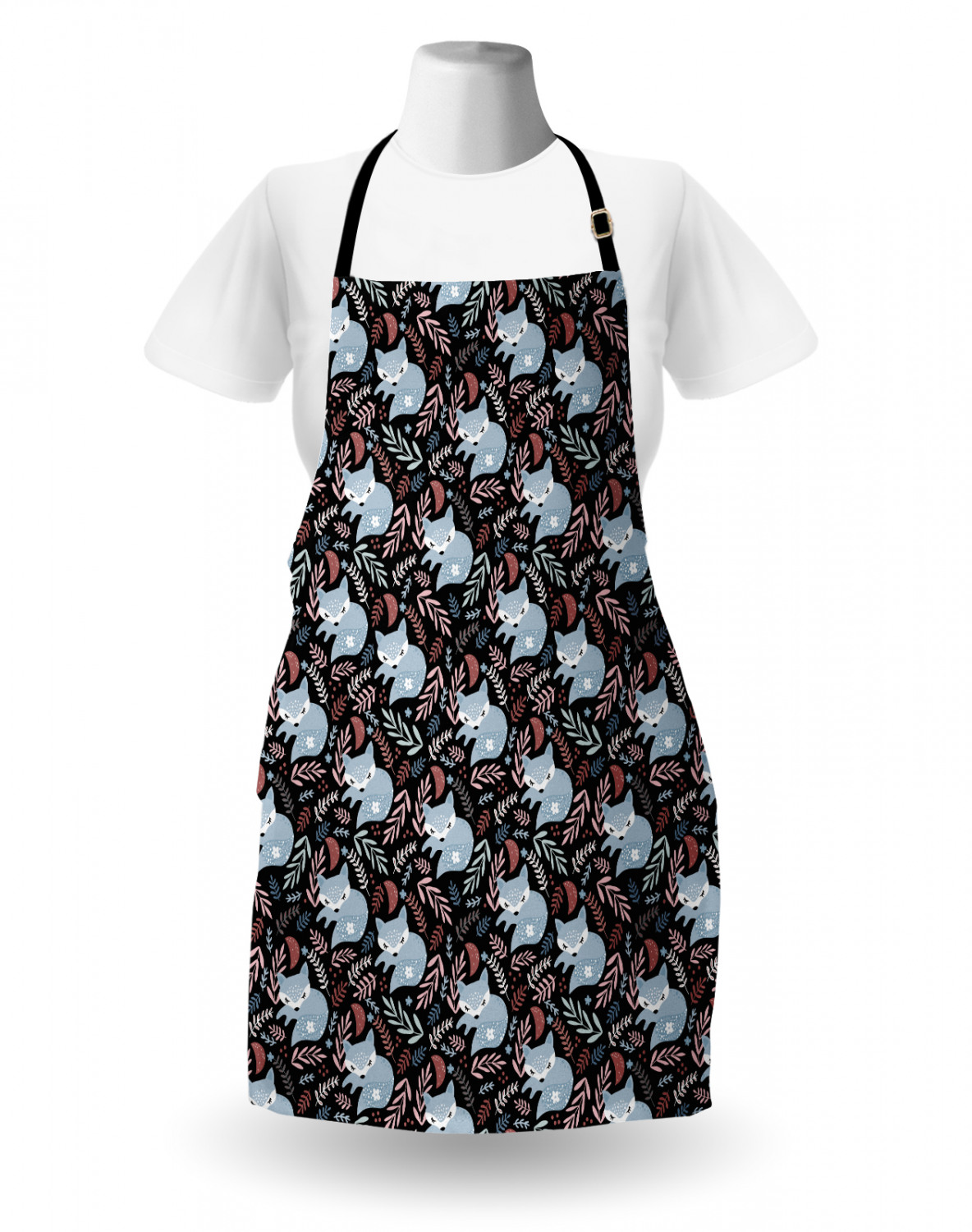 Apron with Adjustable Neck Strap Gardening Cooking Unisex Outdoor Use Ambesonne