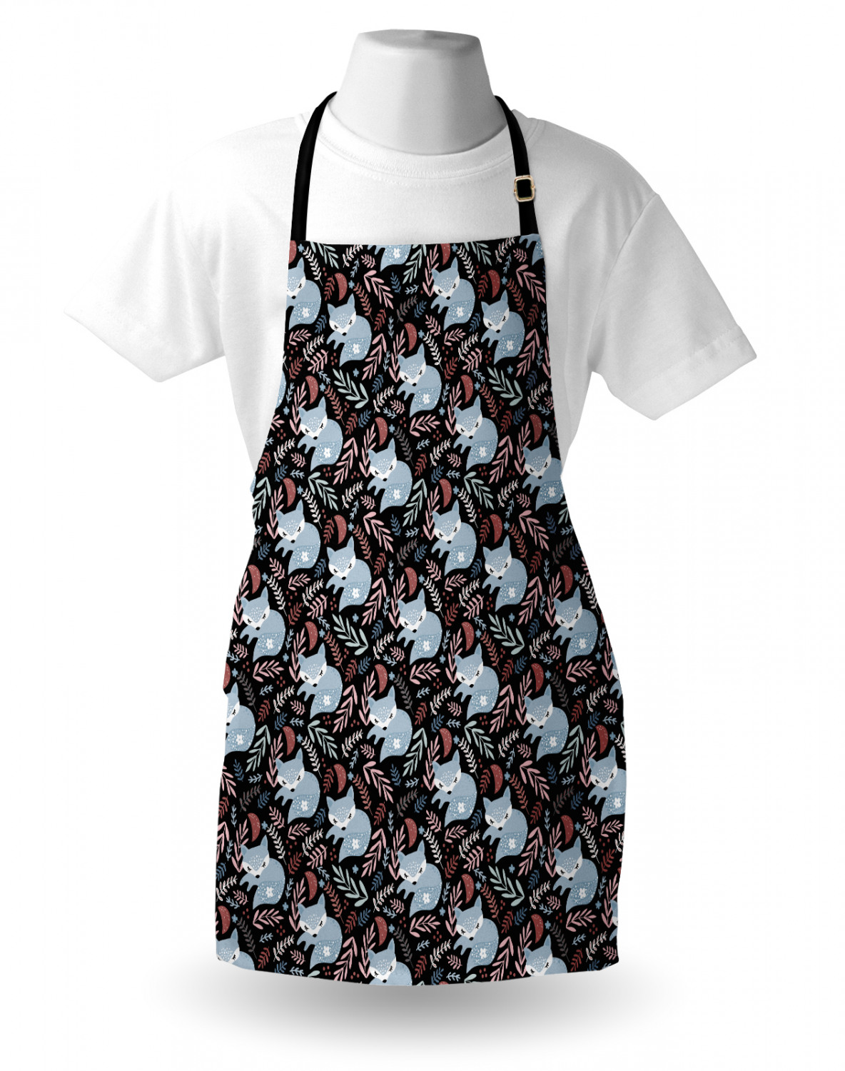 Apron with Adjustable Neck Strap Gardening Cooking Unisex Outdoor Use Ambesonne