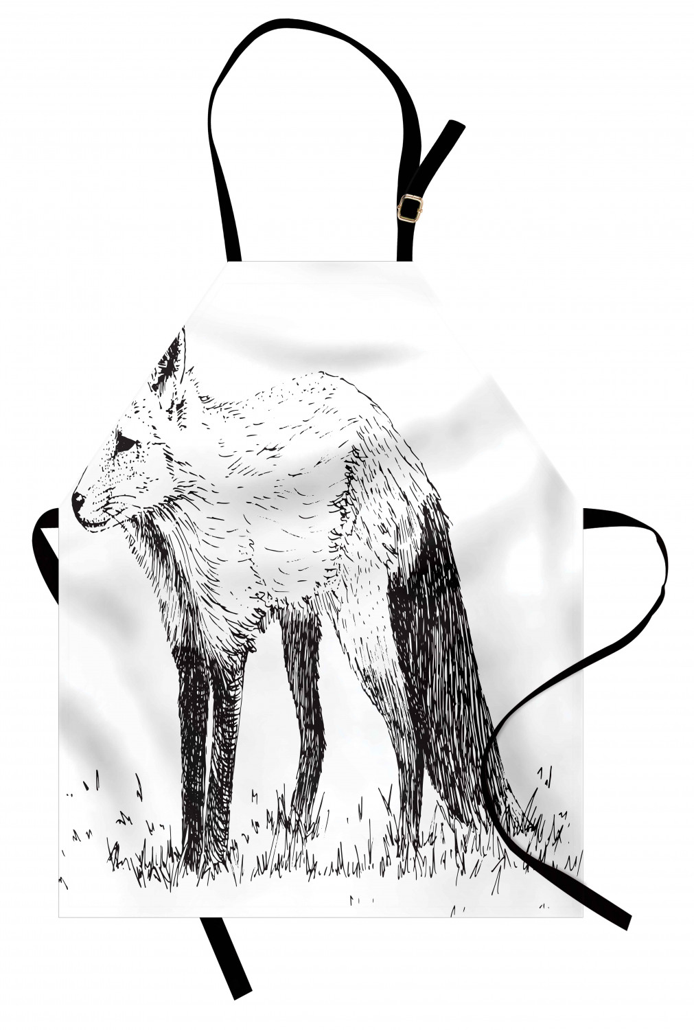 Ambesonne Fox Animal Kids Apron Boys Girls Apron Bib Cooking & Painting