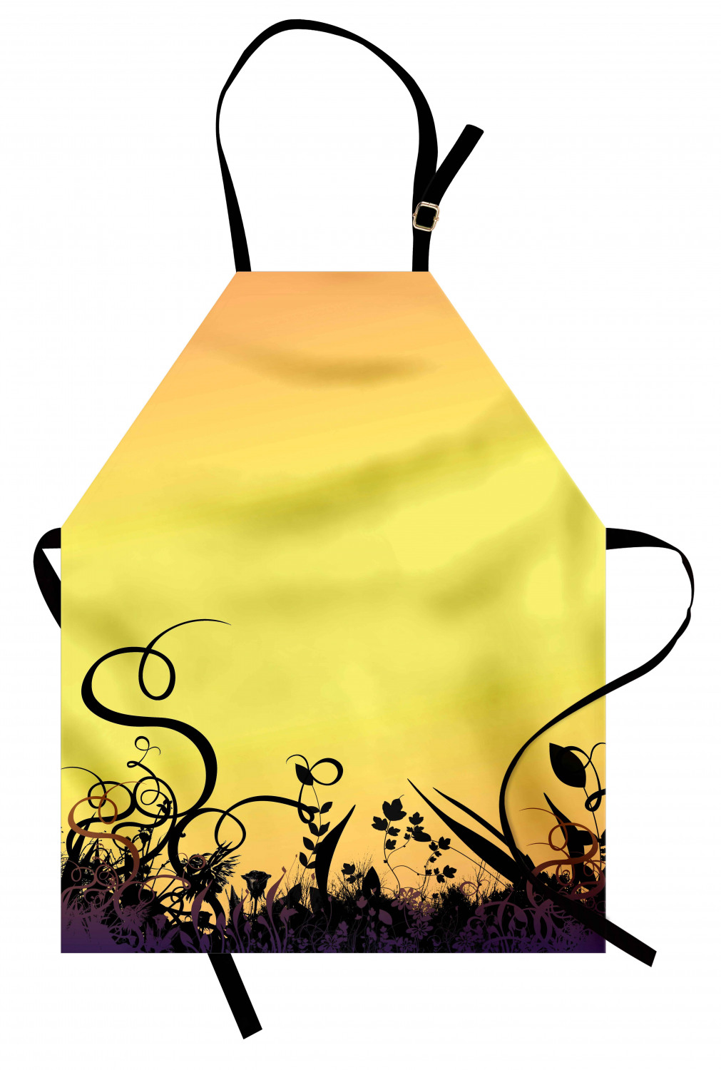 Ambesonne Apron Bib Adjustable Neck for Gardening Cooking Unisex No Fading