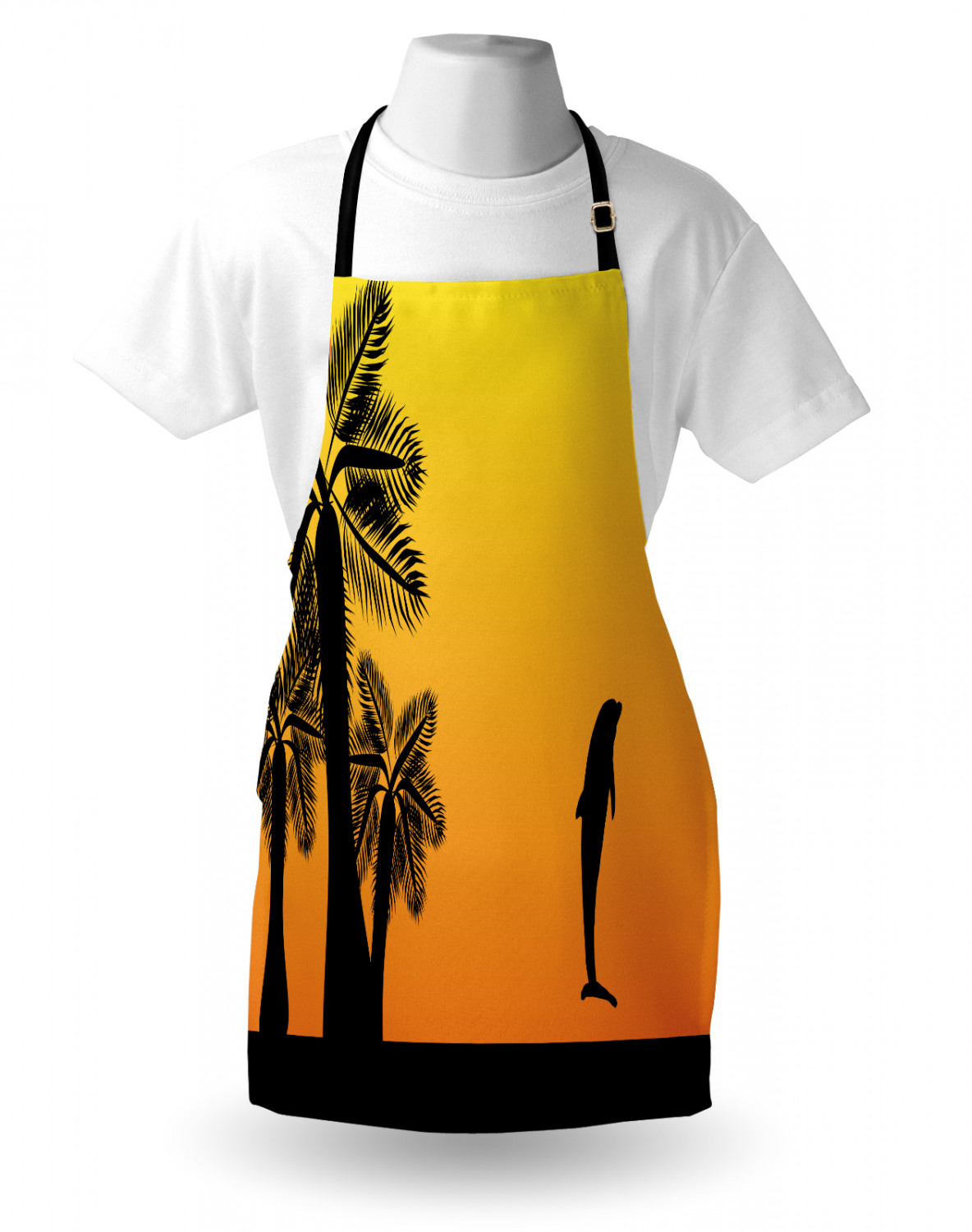 Ambesonne Apron Bib Adjustable Neck for Gardening Cooking Unisex No Fading